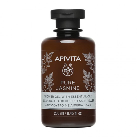 Apivita Shower Gel Pure Jasmine Απαλό Αφρόλουτρο με Γιασεμί & Αιθέρια Έλαια 250ml