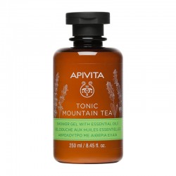Apivita Shower Gel Tonic Mountain Tea Τονωτικό Αφρόλουτρο με Ελληνικό Τσάι του Βουνού & Αιθέρια Έλαια 250ml