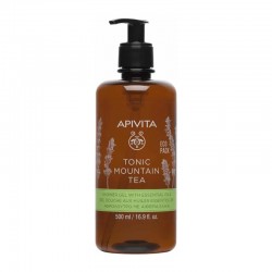 Apivita Shower Gel Tonic Mountain Tea Τονωτικό Αφρόλουτρο με Ελληνικό Τσάι του Βουνού & Αιθέρια Έλαια 500ml