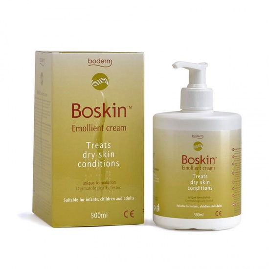 Boderm Boskin Emolient Cream 500 ml - Μαλακτική Κρέμα Σώματος για την Περιποίηση του Ξηρού Δέρματος