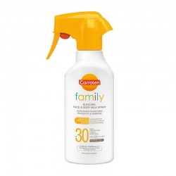 Carroten Family Suncare Face & Body Milk Spray SPF30 300ml - Αντηλιακό Γαλάκτωμα σε Σπρέι Προσώπου & Σώματος για Ενήλικες και Παιδιά άνω των 3 ετών