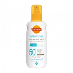 Carroten Sensicare Suncare Milk Spray SPF50 200ml - Αντηλιακό Γαλάκτωμα ειδικά σχεδιασμένo για την Ευαίσθητη Επιδερμίδα
