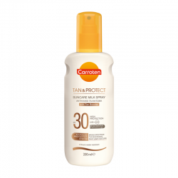 Carroten Tan & Protect Suncare Milk Spray with Tan Booster SPF30 200ml - Αντηλιακό Γαλάκτωμα σε Σπρέι με Ανάλαφρη, μη Λιπαρή Υφή για Μεγιστοποίηση Μαυρίσματος