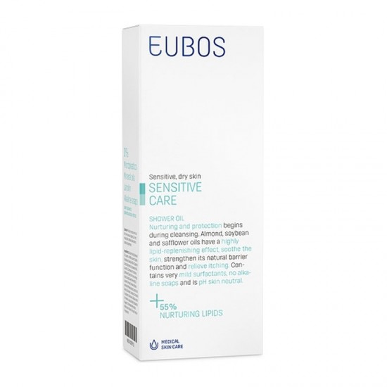 Eubos Sensitive Care Shower Oil Ελαιώδες Καθαριστικό Σώματος για Θρέψη και Προστασία του Ευαίσθητου και Ξηρού Δέρματος 200ml