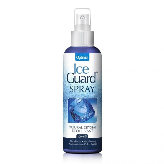 Optima Ice Guard Natural Crystal Deodorant Spray 100ml - Φυσικός Κρύσταλλος σε Υποαλλεργικό Άοσμο Αποσμητικό από Φυσικά Μεταλλικά Άλατα