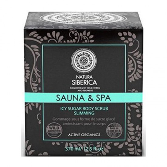 Natura Siberica Sauna & Spa Icy Sugar Body Scrub 370ml - Παγωμένο Scrub για Αδυνάτισμα, Έντονη Σύσφιξη και Σμίλευση
