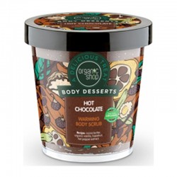 Organic Shop Body Desserts Hot Chocolate Body Scrub 450ml - Θερμαντικό Απολεπιστικό Σώματος Ζεστή Σοκολάτα με Βούτυρο Κακάο (Προκαλεί Θερμότητα)