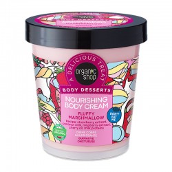 Organic Shop Body Desserts Nourishing Body Cream Fluffy Marshmallow Θρεπτική Κρέμα Σώματος με Εκχυλίσματα Φράουλας και Βατόμουρου 450ml