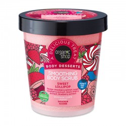 Organic Shop Body Desserts Smoothing Body Scrub Sweet Lollipop 450ml - Απολεπιστικό Σώματος Λείανσης με Εκχυλίσματα Φράουλας, Βατόμουρου, Μαύρου Κερασιού και Βατόμουρου