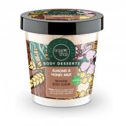 Organic Shop Body Desserts Almond & Honey Milk Body Scrub 450ml - Αναζωογονητικό Απολεπιστικό Σώματος με Αμύγδαλο & Μέλι Γάλα