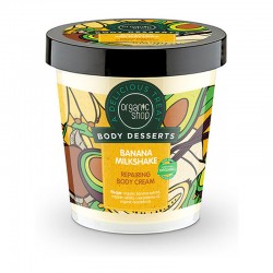 Organic Shop Body Desserts Banana Milkshake Body Cream 450ml - Επανορθωτική Κρέμα Σώματος με Μπανάνα & Βανίλια