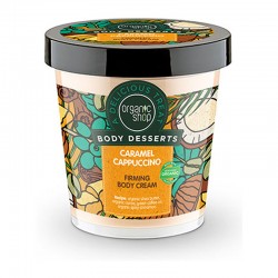 Organic Shop Body Desserts Caramel Cappuccino Body Cream 450ml - Συσφικτική Κρέμα Σώματος με Καφέ, Κακάο & Βούτυρο Καριτέ