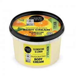 Organic Shop Body Cream Invigorating Clementine & Lemon Αναζωογονητική Κρέμα Σώματος με Κλημεντίνη και Λεμόνι 250ml