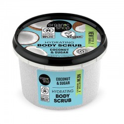 Organic Shop Body Scrub Hydrating Coconut & Sugar 250ml - Ενυδατικό Απολεπιστικό Σώματος με Καρύδα και Ζάχαρη