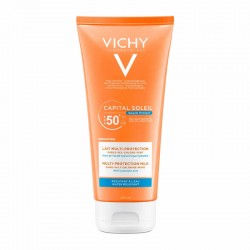Vichy Capital Soleil Multi-Protection Milk SPF50+ Beach Protect 200ml - Αντηλιακό Γαλάκτωμα Προστασίας Σώματος με Υαλουρονικό Οξύ