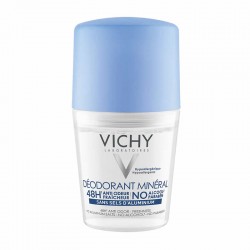 Vichy Déodorant Mineral 48h Roll On 0% Alcohol 50ml - Αποσμητικό Χωρίς Άλατα Αλουμινίου 48ωρη Προστασία  0% Αλκοοόλ