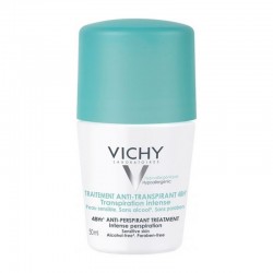 Vichy Deodorant Intensive Anti-perspirant Roll-On, Αποσμητικό roll-on για έντονη εφίδρωση, προσφέρει 48-ωρη προστασία, 50 ml.