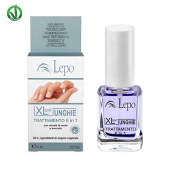 Lepo XLent Ungie 6 in 1 Nail Treatment 11ml - Πολυλειτουργικό Βερνίκι Νυχιών για Θεραπεία και Ομορφιά