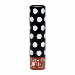 Apivita Lip Care Chestnut Ενυδατικό Λιπ Χειλιών με Κάστανο και Ελαφριά Σοκολατί Απόχρωση 4,4g