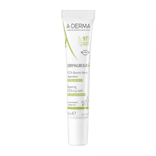A-Derma Dermalibour+ Repairing Cica-Lip Balm Επανορθωτικό Βάλσαμο Χειλιών 15ml
