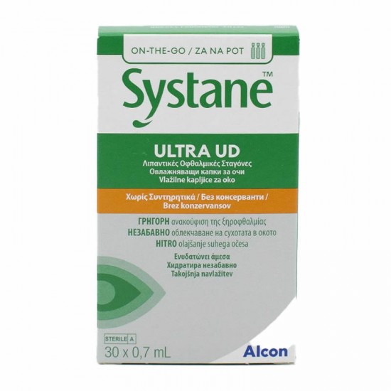 Alcon Systane Ultra UDPF Λιπαντικές Οφθαλμικές Σταγόνες Μονοδόσεις Χωρίς Συντηρητικά 30x0,7ml