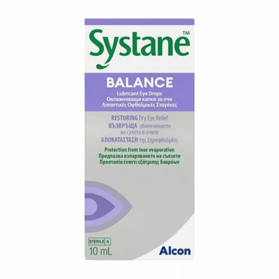 Alcon Systane Balance Λιπαντικές Οφθαλμικές Σταγόνες 10ml