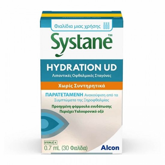 Alcon Systane Hydration UDPF Λιπαντικές Οφθαλμικές Σταγόνες σε Μονοδόσεις Χωρίς Συντηρητικά 30x0,7ml