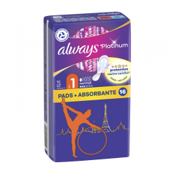 Always Σερβιέτες Platinum No1 Normal με Φτερά 16τμχ