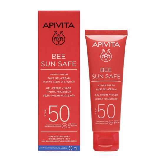 Apivita Bee Sun Safe Hydra Fresh Face Gel-Cream SPF50 Ενυδατική Αντηλιακή Κρέμα-Τζελ Προσώπου 50ml