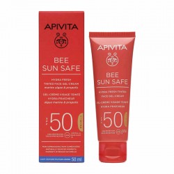 Apivita Bee Sun Safe Hydra Fresh Tinted Face Gel-Cream SPF50 Ενυδατικό Αντηλιακό Προσώπου με Χρώμα 50ml