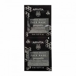 Apivita Express Beauty Face Mask Propolis Μαύρη Μάσκα Προσώπου Πρόπολη για Καθαρισμό & Ρύθμιση της Λιπαρότητας 2x8ml 