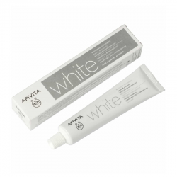 Apivita Oral Care White Whitening Toothpaste Λευκαντική Οδοντόκρεμα με Μαστίχα & Πρόπολη 75ml