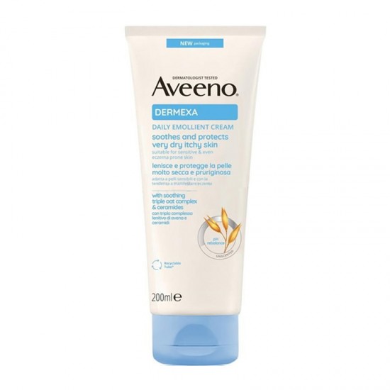 Aveeno Dermexa Daily Emollient Cream Ενυδατική Κρέμα Σώματος για Πολύ Ξηρό με Τάση Ατοπίας Δέρμα 200ml