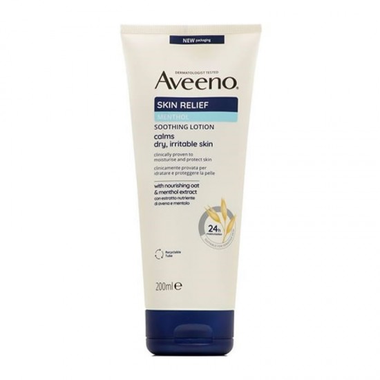 Aveeno Skin Relief Menthol Soothing Lotion Καταπραϋντικό Γαλάκτωμα για Ξηρό & Ερεθισμένο Δέρμα 200ml