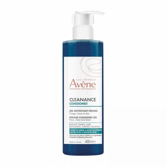 Avene Cleanance Comedomed Peeling Cleansing Gel Τζελ Καθαρισμού Απολέπισης Προσώπου, Πλάτης & Στήθους για Λιπαρό Δέρμα με Τάση Ακμής 400ml