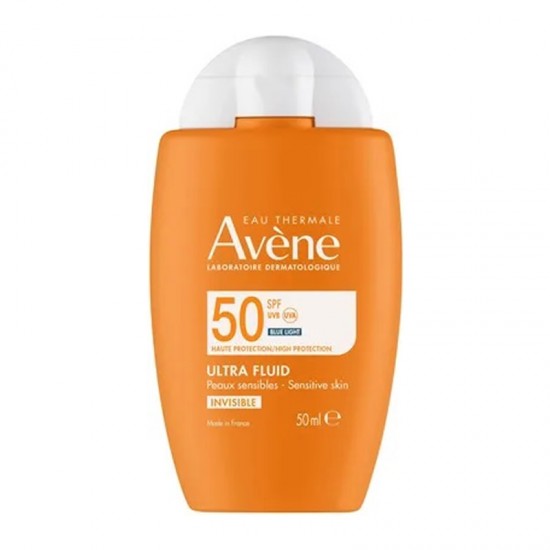 Avene Solaire Ultra Fluid Invisible Face Cream SPF50+ No Parfum Αντηλιακή Κρέμα Προσώπου με Αόρατο Τελείωμα για Ευαίσθητο Δέρμα 50ml