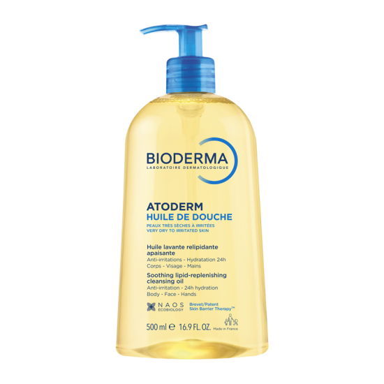 Bioderma Atoderm Huile De Douche Εξαιρετικά Θρεπτικό Έλαιο Καθαρισμού Σώματος για Πολύ Ξηρή Επιδερμίδα με Τάση Ατοπίας 500ml