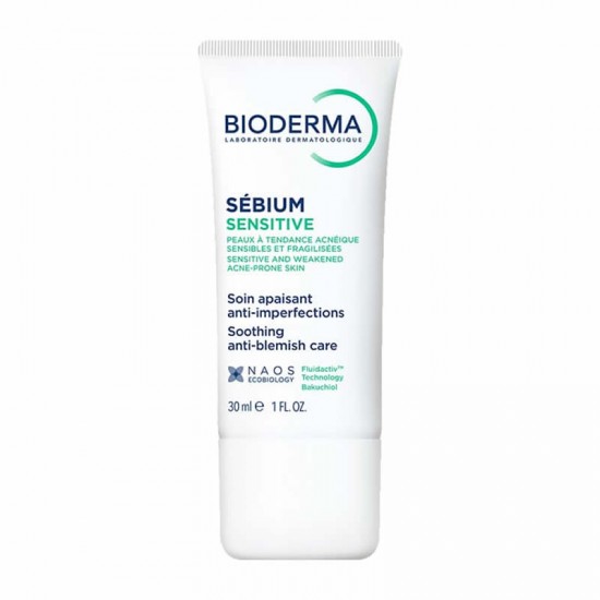 Bioderma Sebium Sensitive Ενυδατική & Καταπραϋντική Κρέμα Προσώπου για Ευαίσθητο Δέρμα με Τάση Ακμής 30ml 