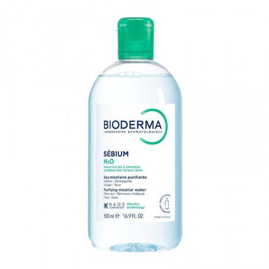 Bioderma Sebium H2O Purifying Micellar Water Νερό Καθαρισμού & Ντεμακιγιάζ Προσώπου για Μικτό και Λιπαρό Δέρμα 500ml
