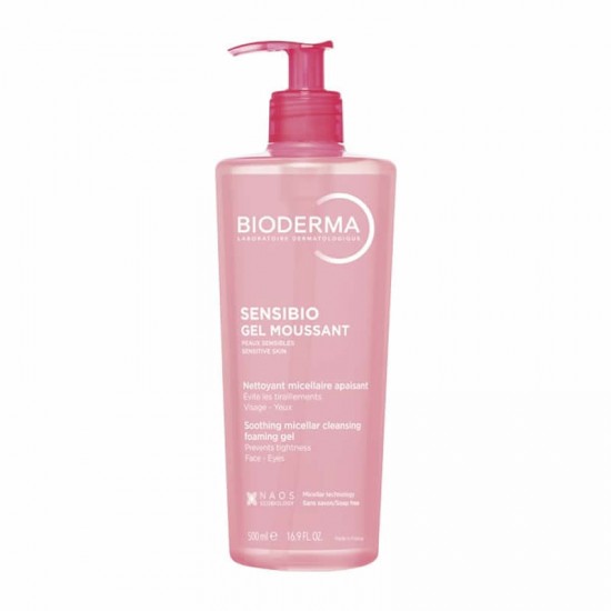 Bioderma Sensibio Gel Moussant Μικκυλλιακό Τζελ Καθαρισμού Προσώπου & Ματιών για Ευαίσθητο Δέρμα 500ml