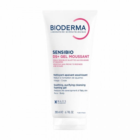 Bioderma Sensibio DS+ Gel Moussant Τζελ Καθαρισμού Προσώπου & Σώματος για Ευαίσθητο Δέρμα 200ml