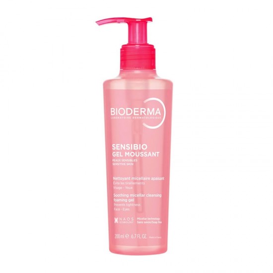 Bioderma Sensibio Gel Moussant Μικκυλλιακό Τζελ Καθαρισμού Προσώπου & Ματιών για Ευαίσθητο Δέρμα 200ml
