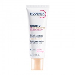 Bioderma Sensibio AR+ CC Cream SPF50+ Light Ενυδατική & Καταπραϋντική Κρέμα Ημέρας με Χρώμα για Ευαίσθητο Αντιδραστικό Δέρμα με Ερυθρότητα 40ml