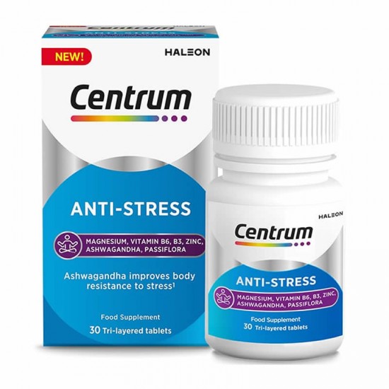 Centrum Anti-Stress Συμπλήρωμα για Ηρεμία & Αντοχή στο Στρες 30 Δισκία