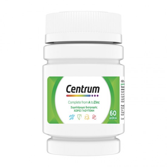 Centrum Complete A to Zinc Πολυβιταμινούχο Συμπλήρωμα για Ενήλικες 60 Δισκία