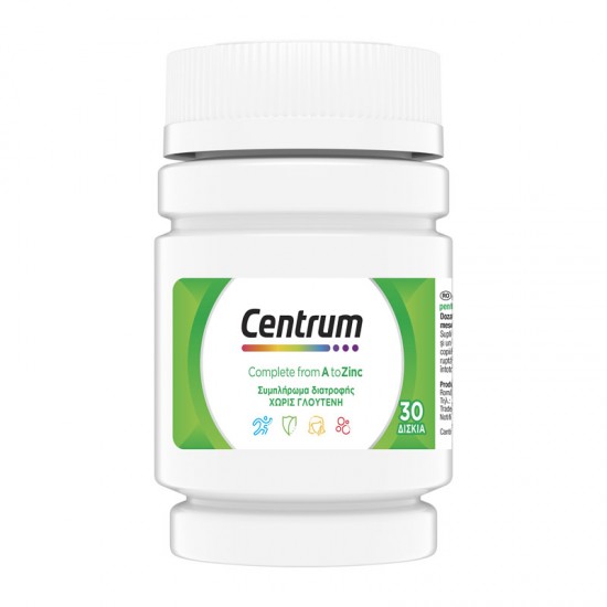 Centrum Complete A to Zinc Πολυβιταμινούχο Συμπλήρωμα για Ενήλικες 30 Δισκία