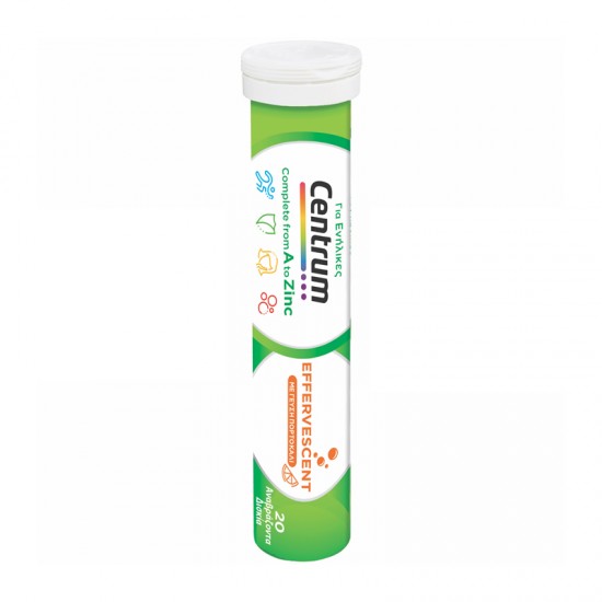 Centrum Complete A to Zinc Πολυβιταμινούχο Συμπλήρωμα για Ενήλικες 20 Αναβράζοντα Δισκία