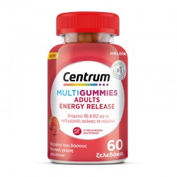 Centrum Multi Gummies Adults Energy Release Πολυβιταμίνες Zελεδάκια για Ενήλικες με Γεύση Φρούτα του Δάσους 60τμχ