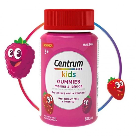 Centrum Kids Gummies Φράουλα & Βατόμουρο Συμπλήρωμα Πολυβιταμινών για Παιδιά 3+ ετών 60 Ζελεδάκια