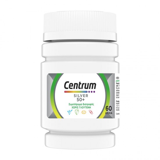 Centrum Silver 50+ A-Zinc Πολυβιταμινούχο Συμπλήρωμα για Ενήλικες 50 ετών και άνω 60 Δισκία